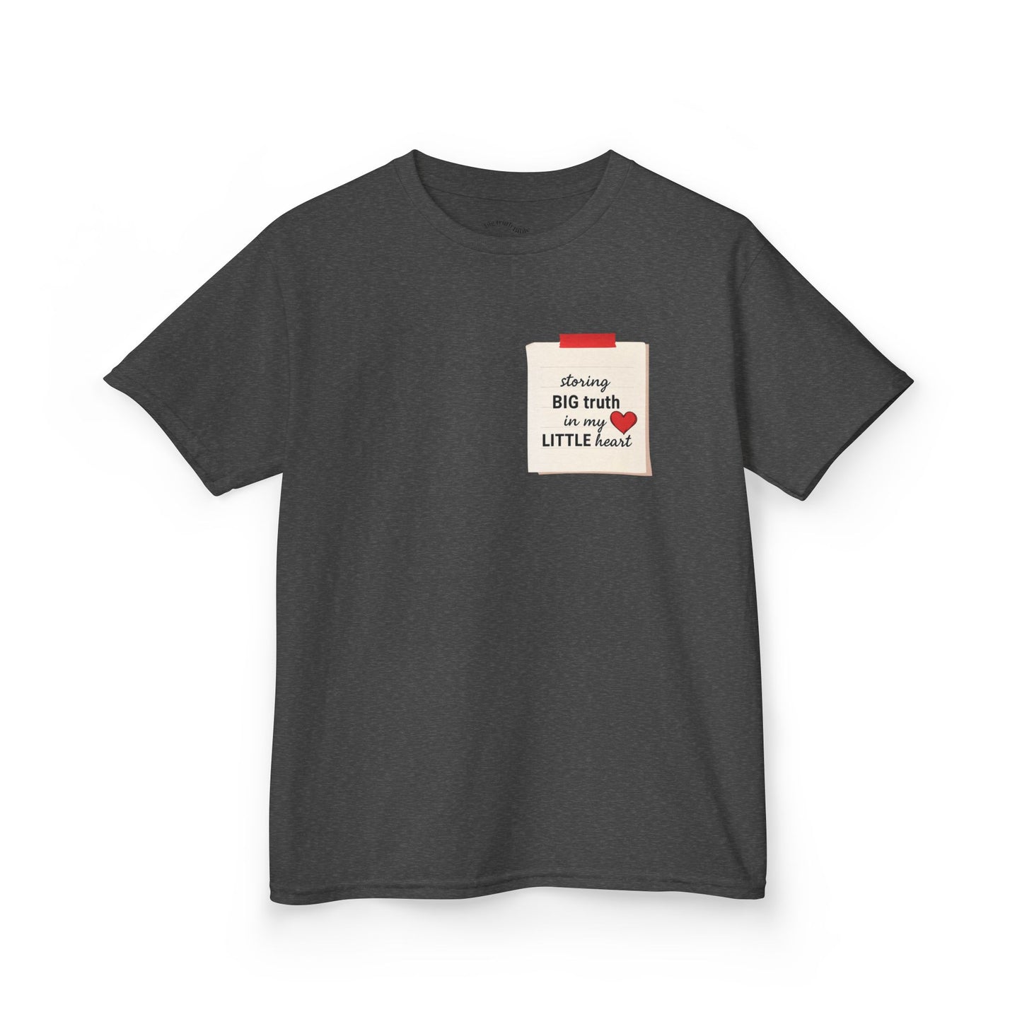 Storing Big Truth in My Little Heart – Kids Bible Memory Tee- Sunday School - Kids T-Shirt, Sweet Gift for Kids, Cute Family Outfits, Everyday Comfort Wear