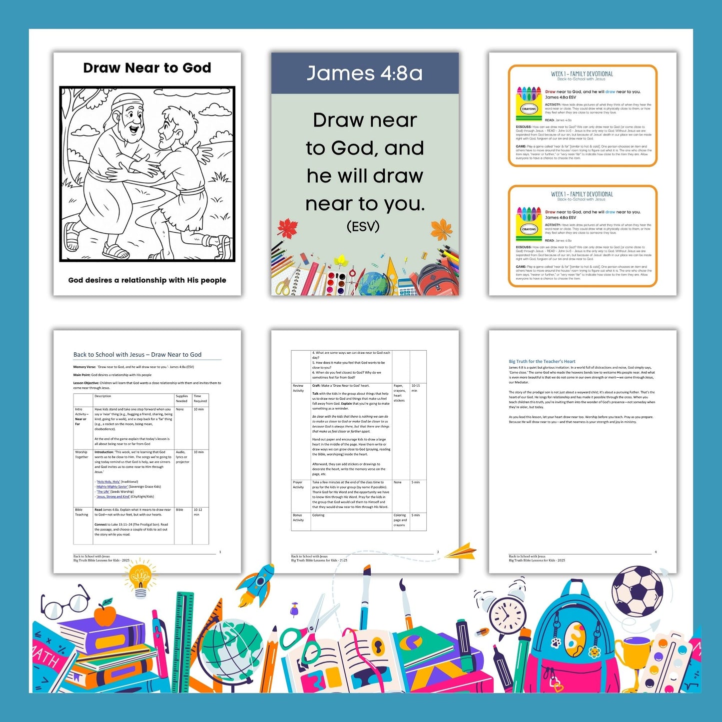 Back to School with Jesus ✏️ - 5 Bible Lessons for Ages 5-11 - Sunday School Series