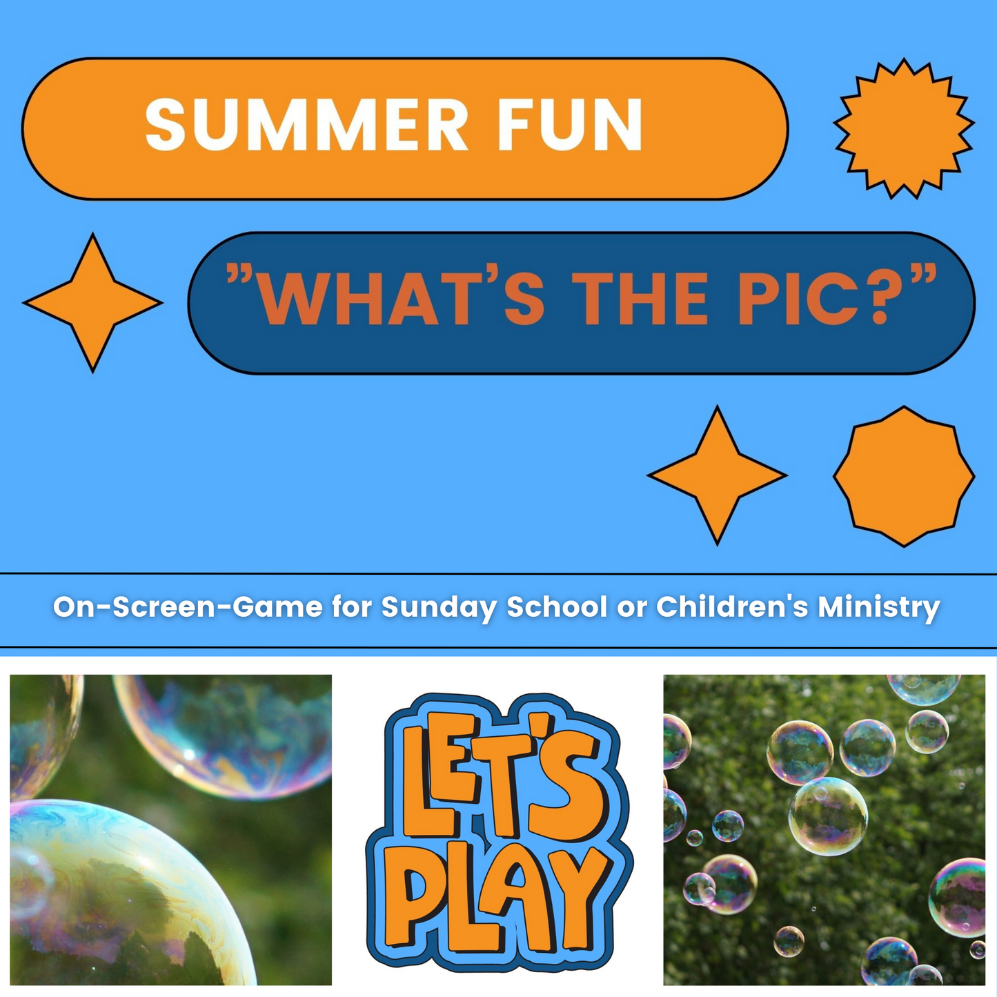 Summer Fun - What's the Pic? - On Screen Game for Children's Ministry (download only)