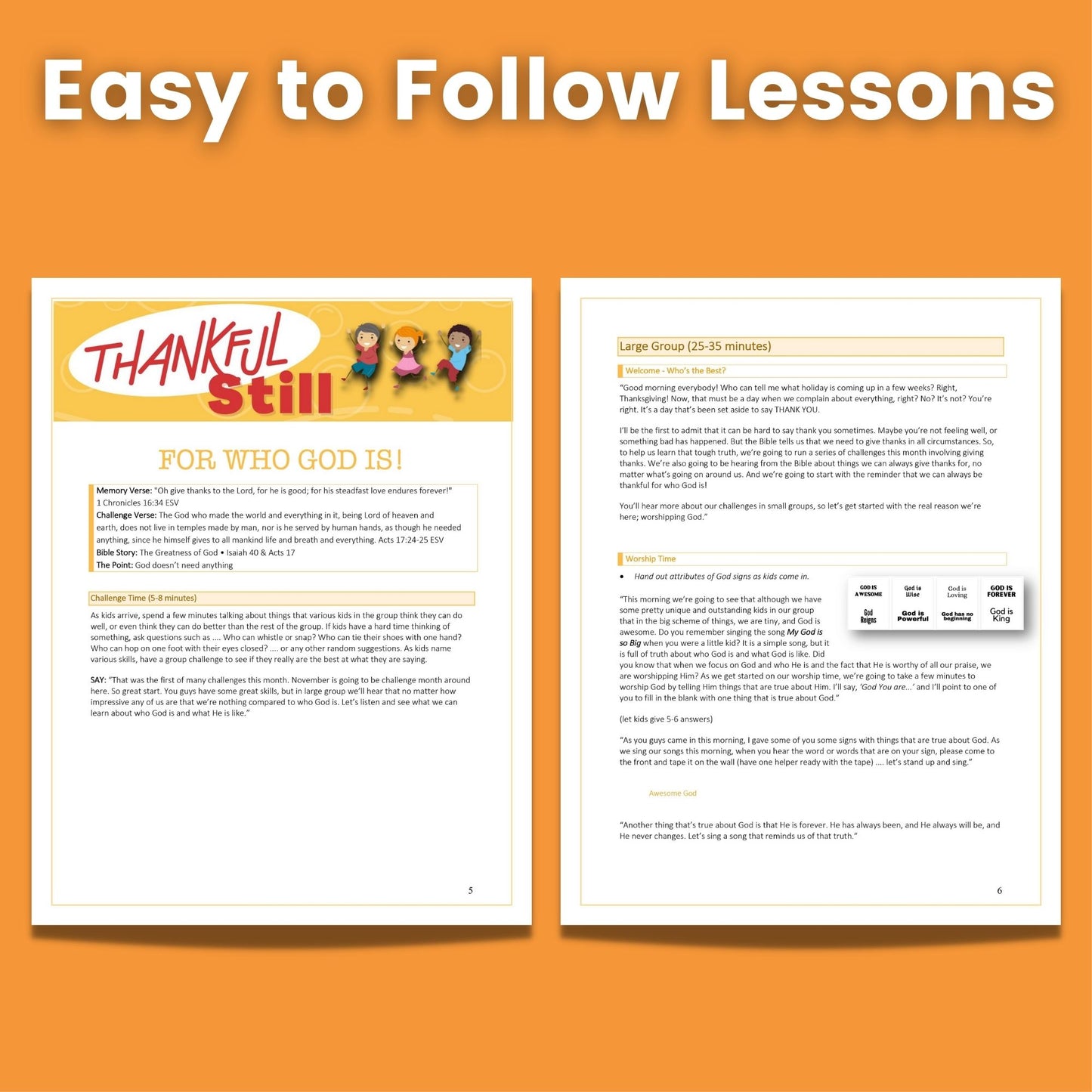Thankful Still: 4-Week Sunday School Curriculum (download only)