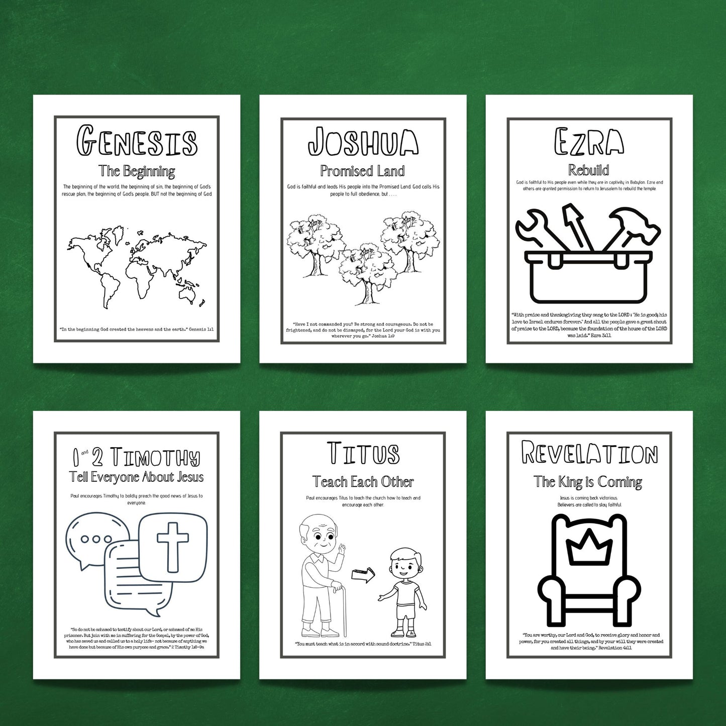 Books of the Bible Coloring Pages - NIV (download only)