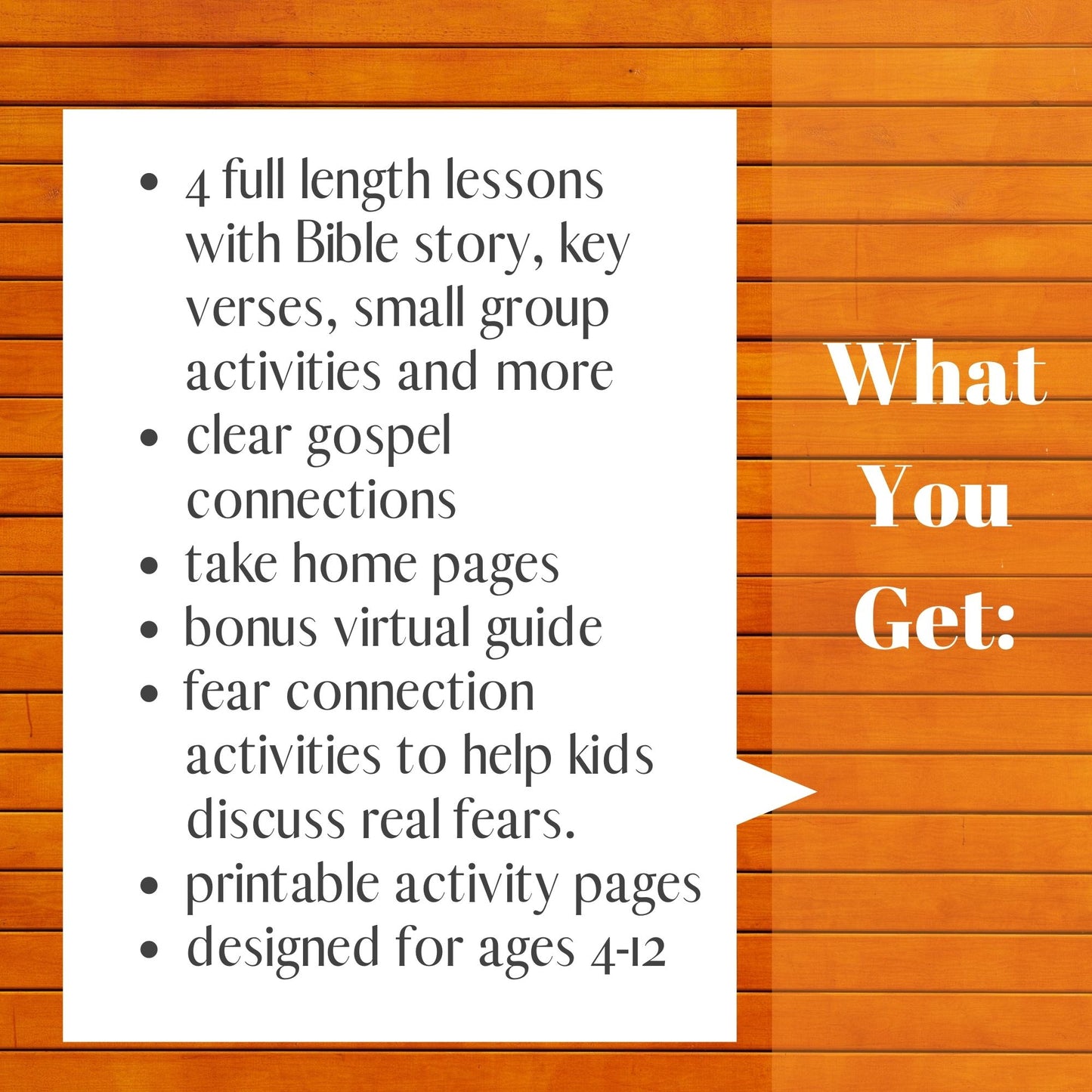 More Faith Less Fear: 4-Week Bible Lesson Series