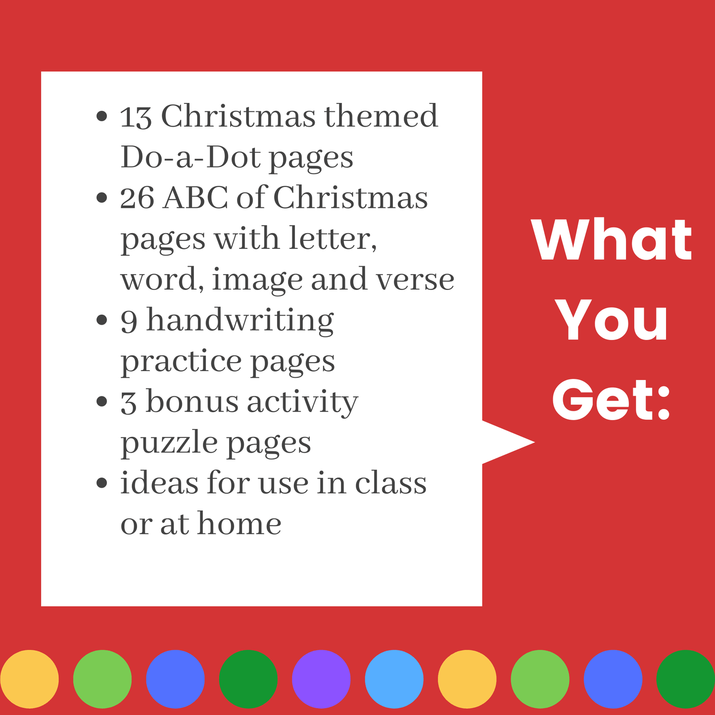 M is for Manger: Christmas ABC and Do-a-Dot Activity Book for Kids (download only)