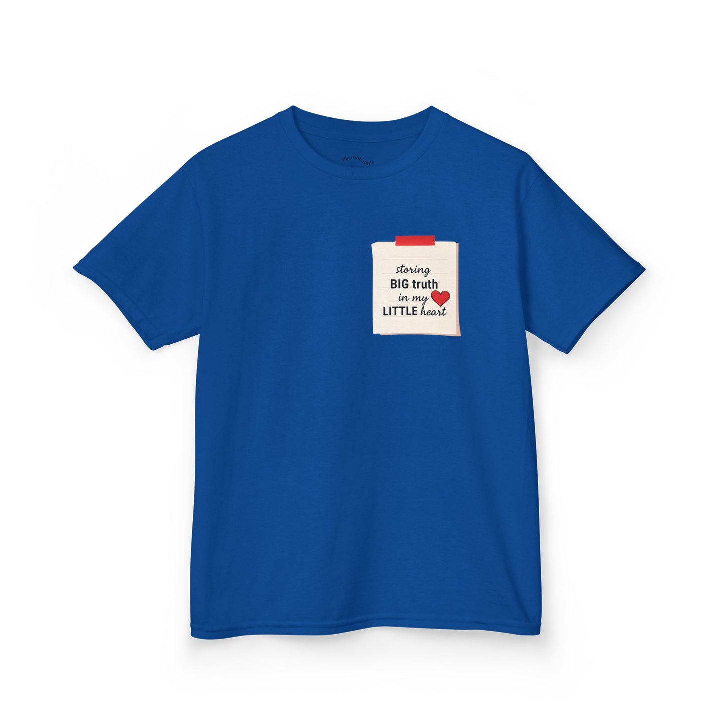 Storing Big Truth in My Little Heart – Kids Bible Memory Tee- Sunday School - Kids T-Shirt, Sweet Gift for Kids, Cute Family Outfits, Everyday Comfort Wear