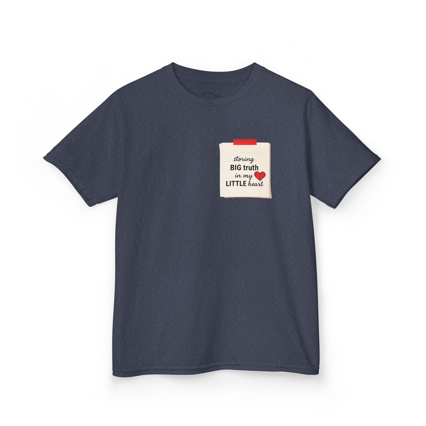 Storing Big Truth in My Little Heart – Kids Bible Memory Tee- Sunday School - Kids T-Shirt, Sweet Gift for Kids, Cute Family Outfits, Everyday Comfort Wear
