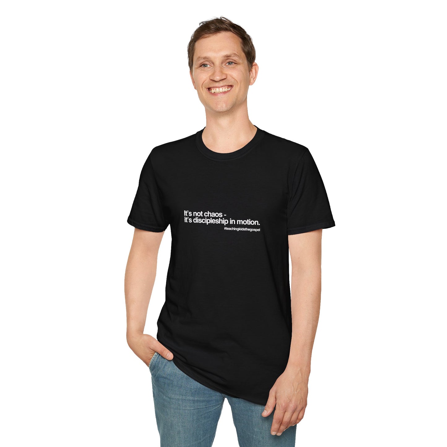 Discipleship in Motion – KidMin Softstyle Ministry Tee - Unisex Softstyle T-Shirt - Children's Ministry - Sunday School