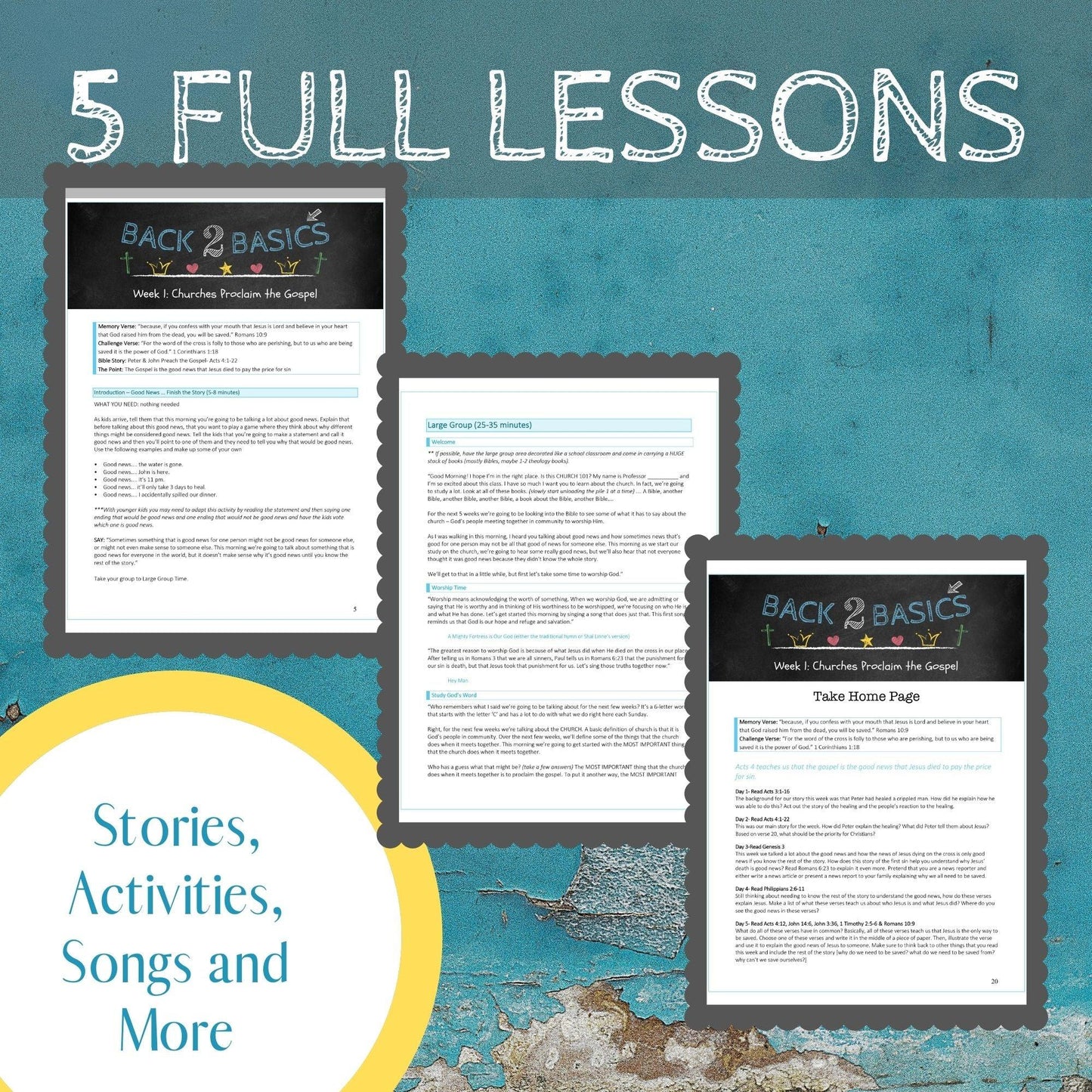 Back to Basics: 5-Week Children's Ministry Curriculum
