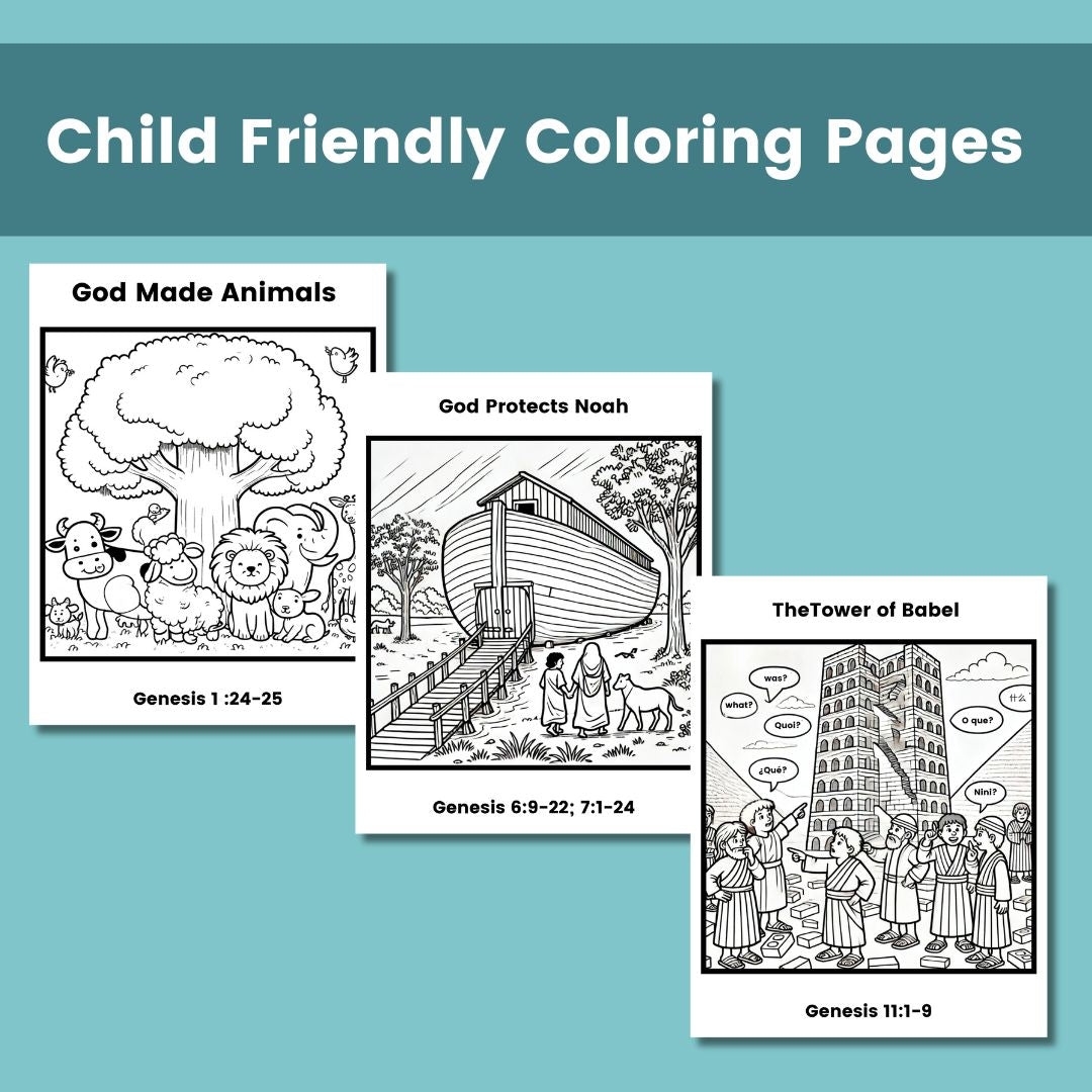 Preschool Bible in a Year - 52 Sunday School Bible Lessons for Ages 2-4 - Chronological Bible Lessons for Preschoolers (download and print)