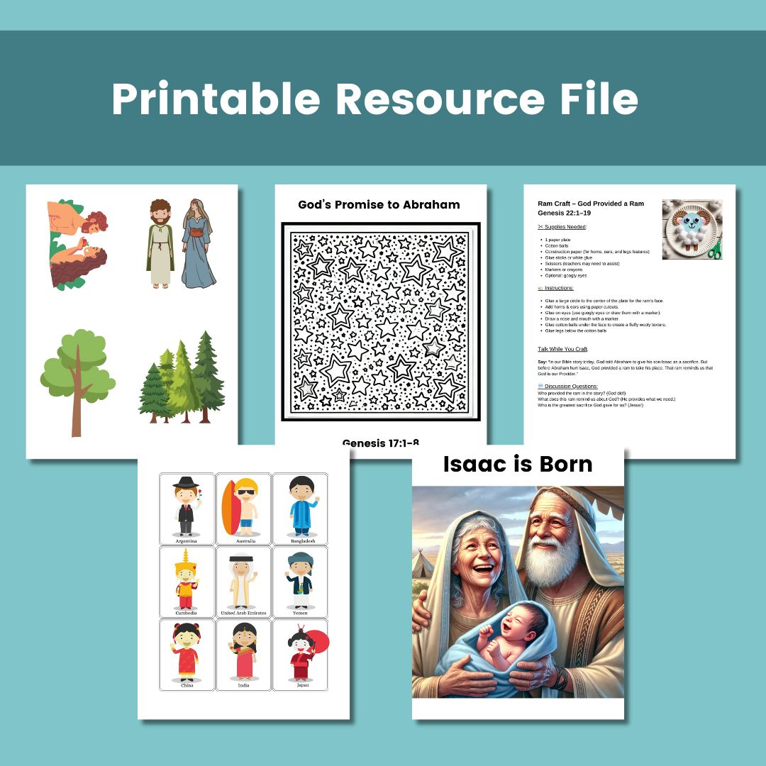 Preschool Bible in a Year - 52 Sunday School Bible Lessons for Ages 2-4 - Chronological Bible Lessons for Preschoolers (download and print)