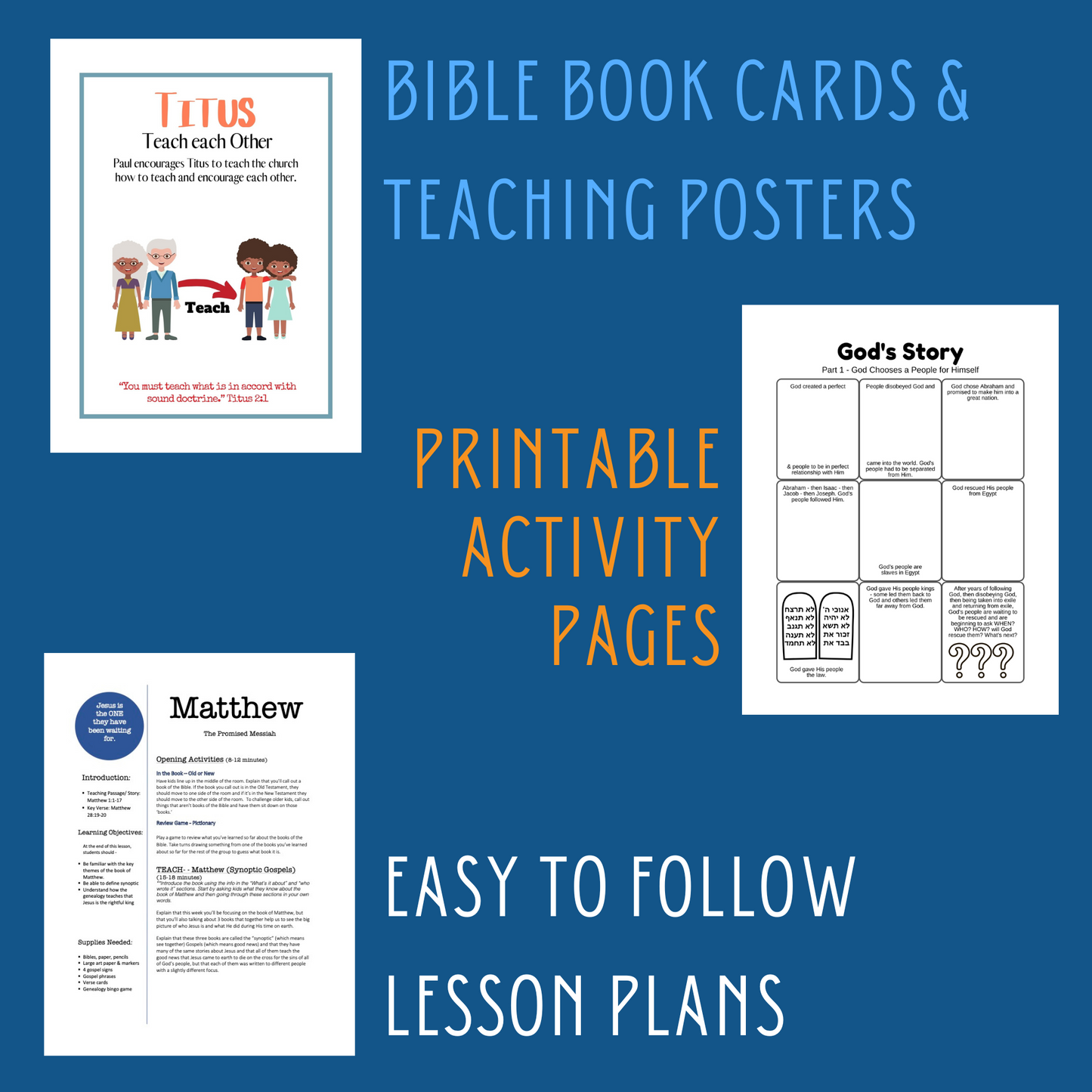 The B-I-B-L-E : Teaching Through the Bible in a Year - Lessons on each book of the Bible for kids 5-11 (download only )