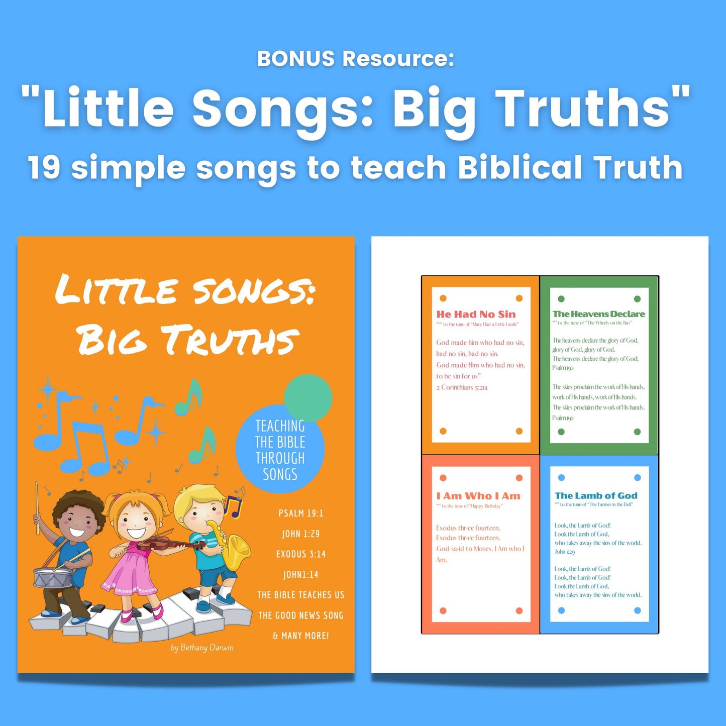 Sing and Play Attributes of God - 26 Bible Lessons for Preschoolers