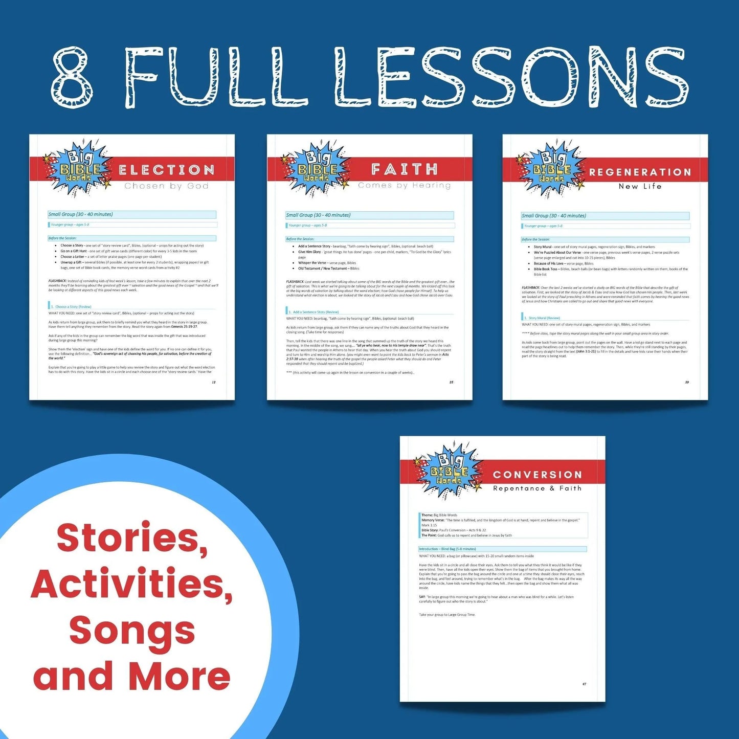 Big Bible Words 8-Week Curriculum on Salvation and Big Words (download only)