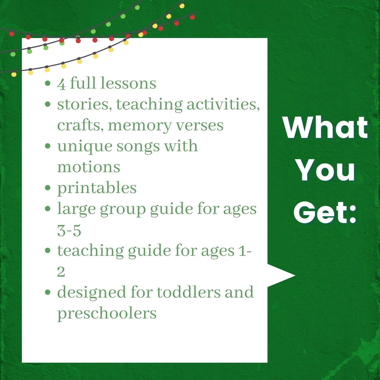 Sing and Play Christmas: 4 Bible Lessons for Preschool and Toddlers - age 1-5 (download only)