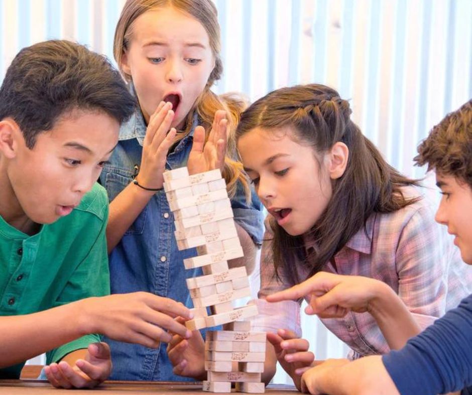 Teaching Game Idea: Jenga Stack & Tell