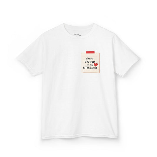 Storing Big Truth in My Little Heart – Kids Bible Memory Tee- Sunday School -  Kids T-Shirt, Sweet Gift for Kids, Cute Family Outfits, Everyday Comfort Wear