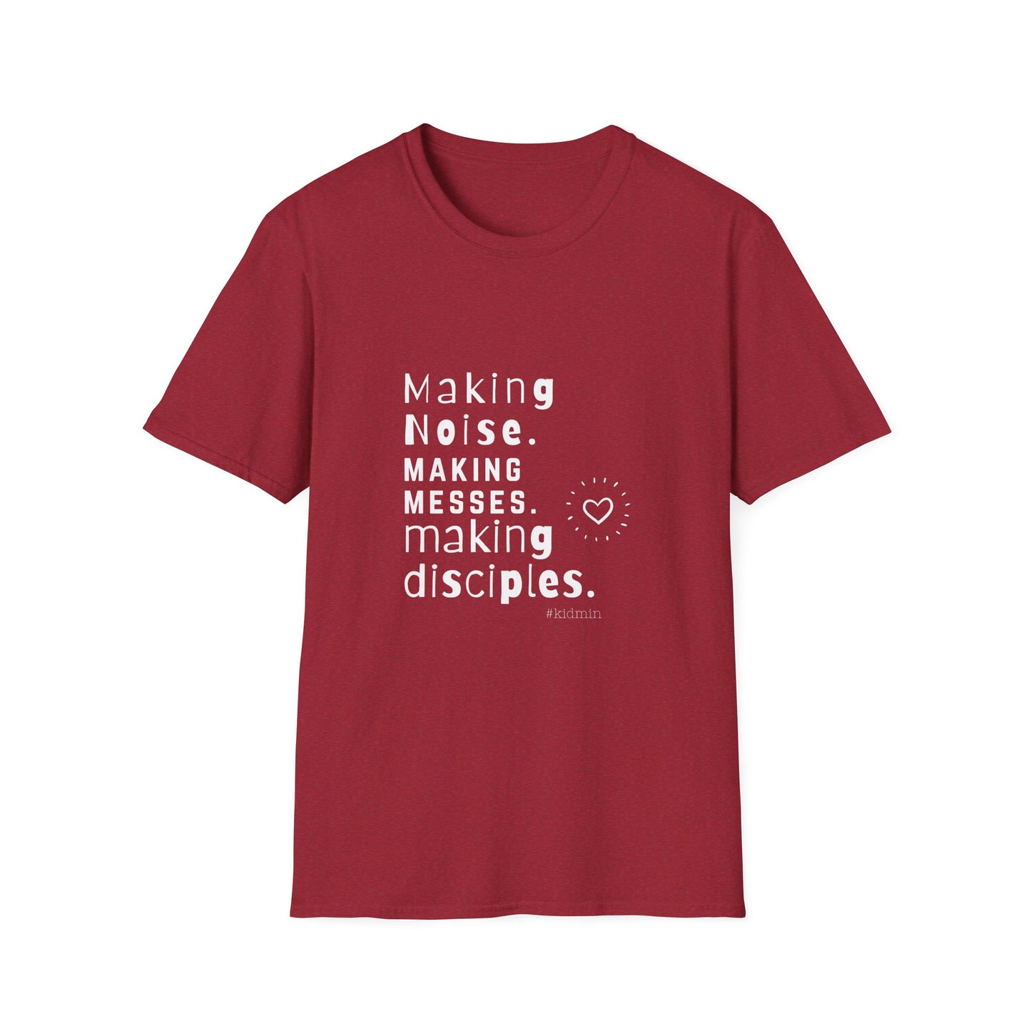Making Disciples – KidMin Softstyle Volunteer Tee - Children's Ministry Volunteer Shirt