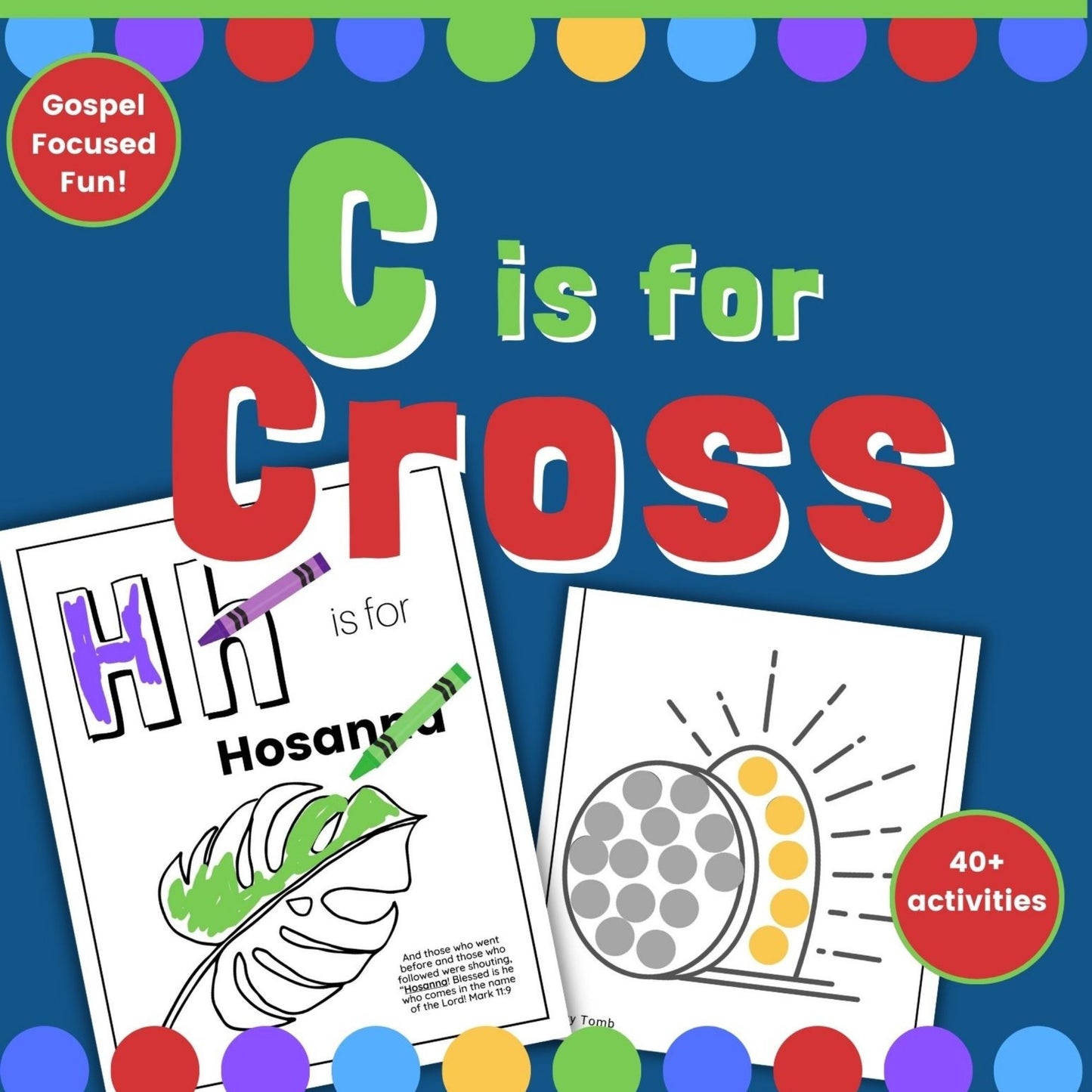 C is for Cross - Printable Easter Activity Book