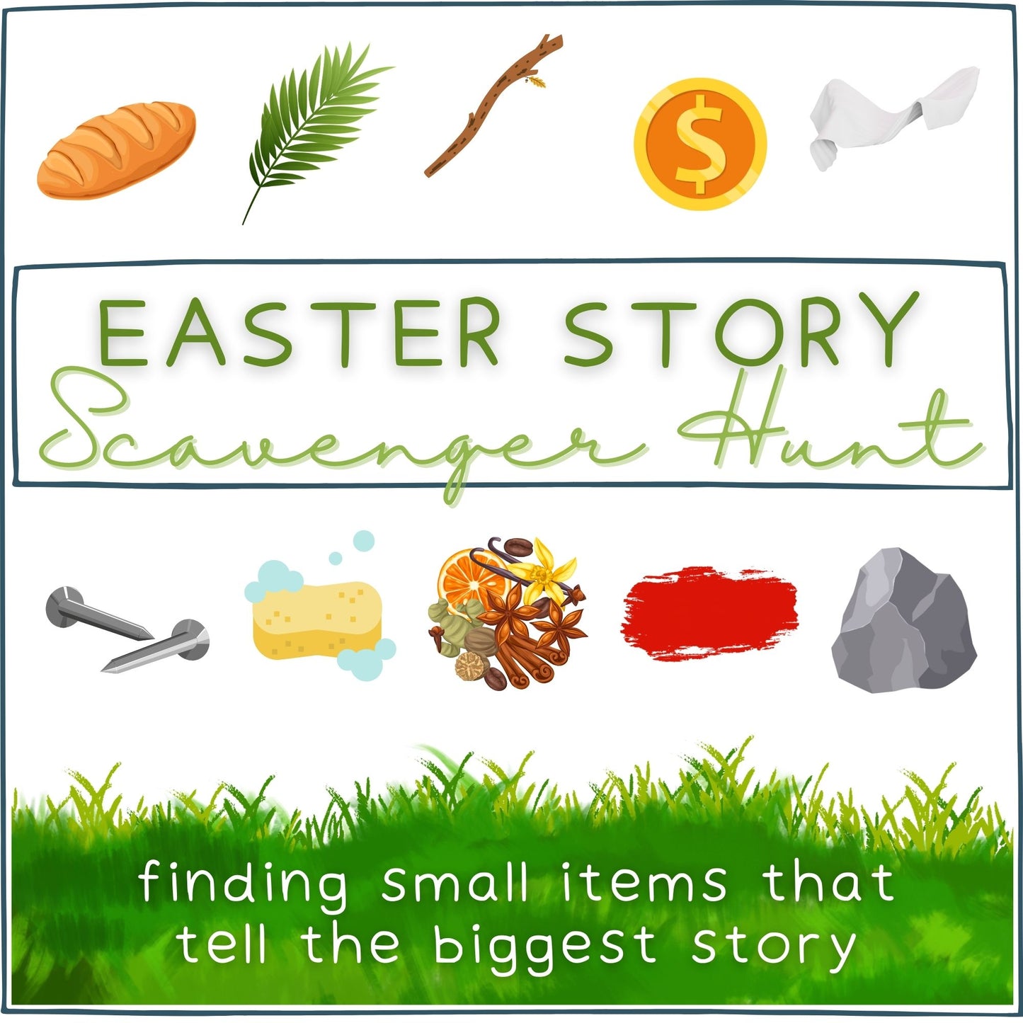 Easter Story Scavenger Hunt - Family Printable - Download - Ages 2+
