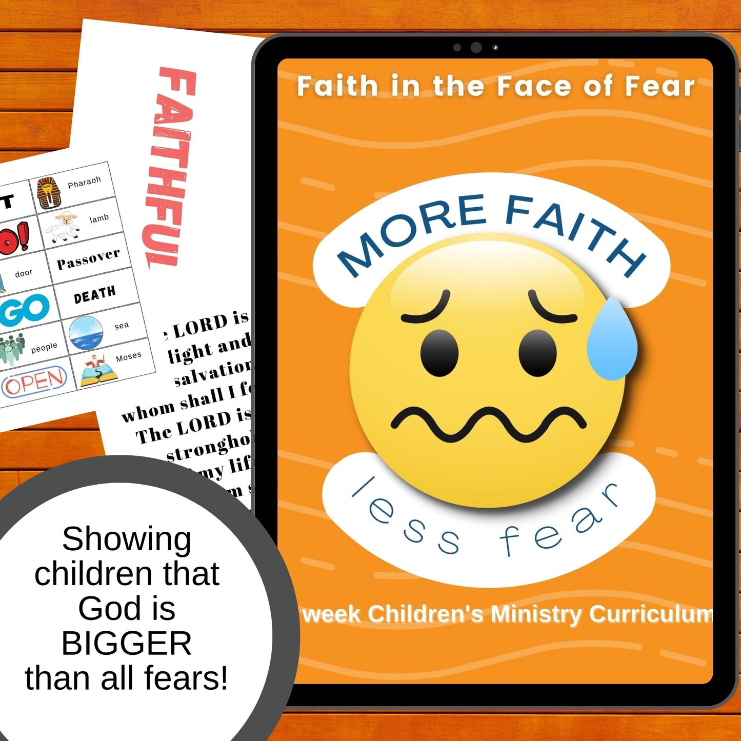 More Faith Less Fear: 4-Week Bible Lesson Series