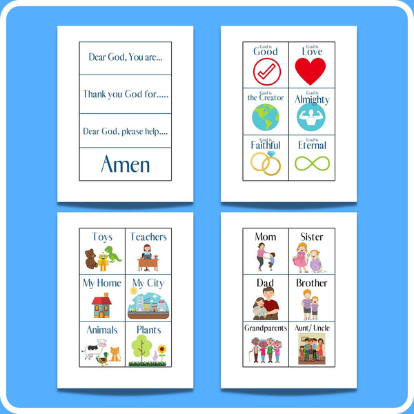 Prayer Prompt Cards - Printable Resource for Teaching Preschoolers to – Big Truth Bible Lessons ...