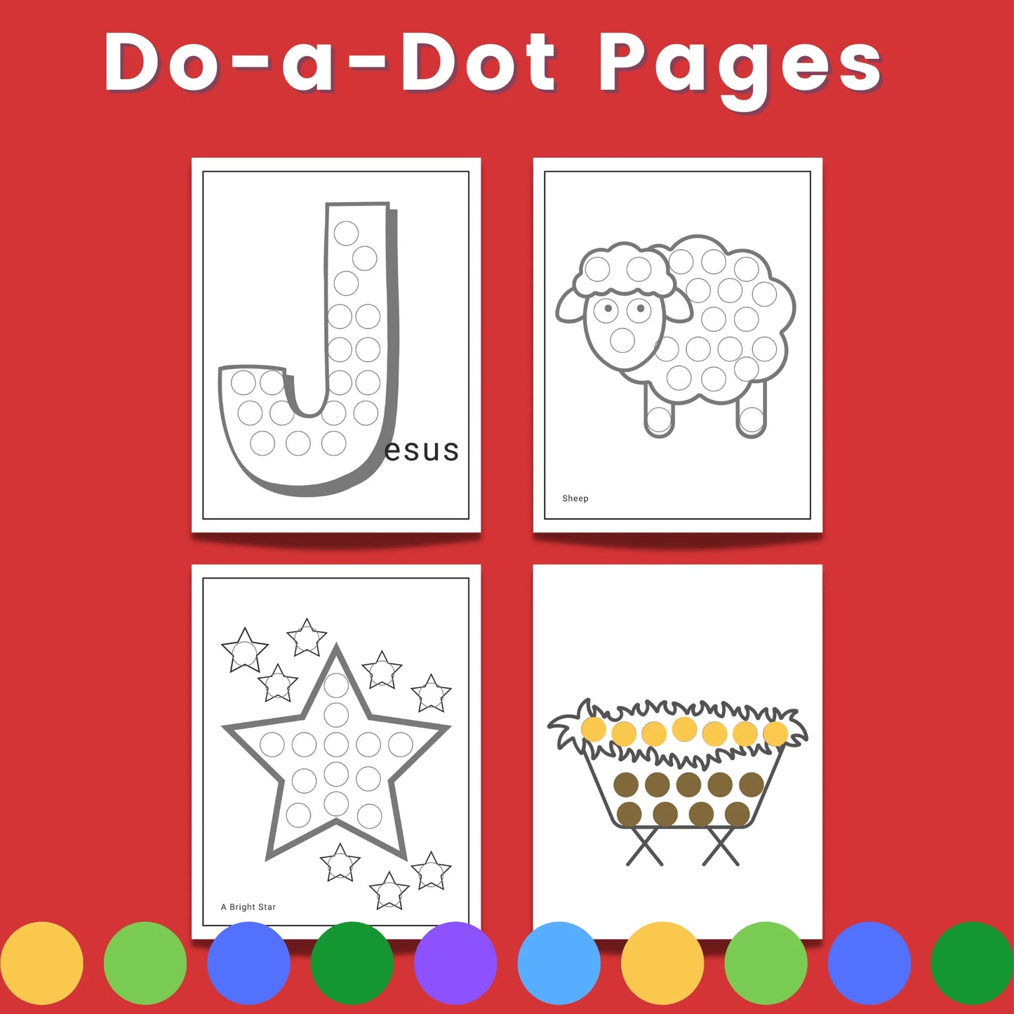 M is for Manger: Christmas ABC and Do-a-Dot Activity Book for Kids (download only)