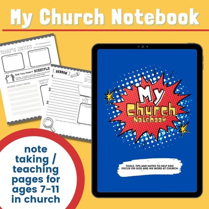 My Church Notebook -Tips, Tools & Notes to Help Children Listen to Sermons (download only)