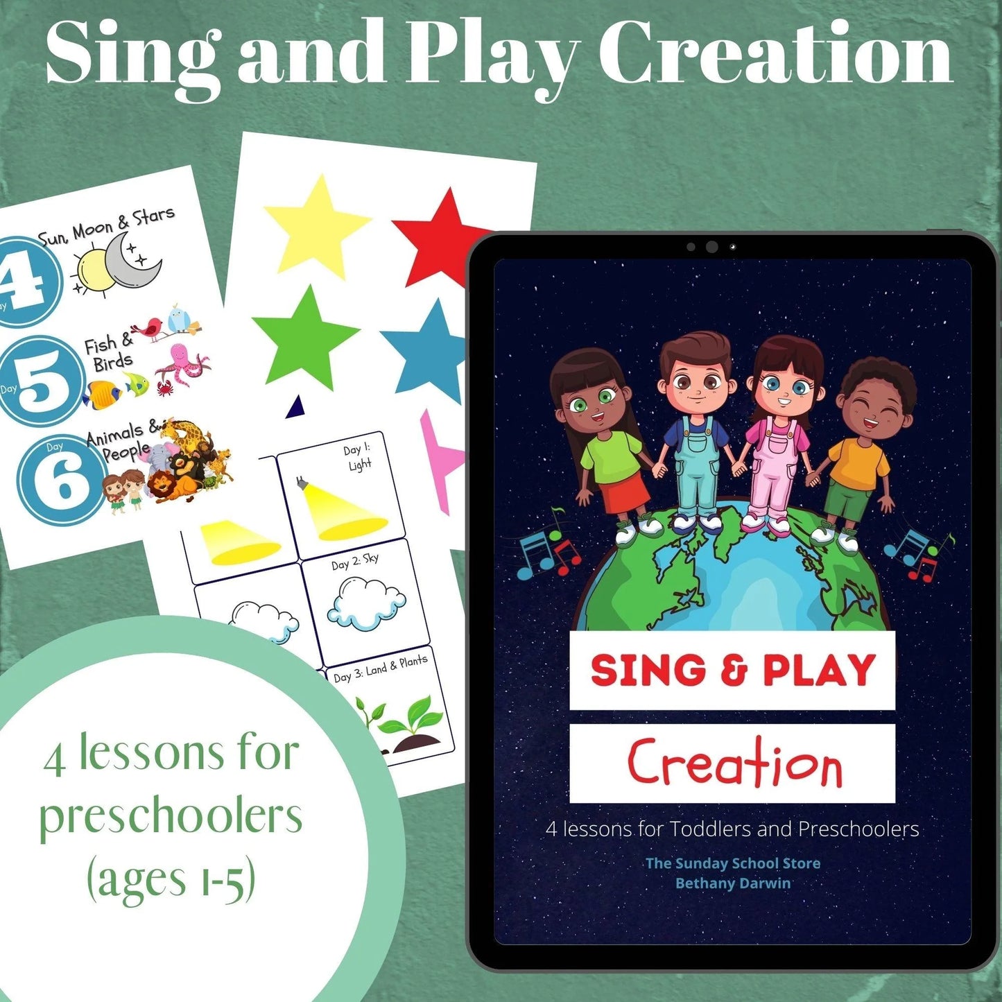 Sing and Play Creation: 4 Bible Lessons for Preschool and Toddlers - age 1-5 (download only)
