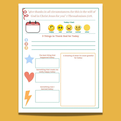 31-Day Thanksgiving Journal for Kids (download only)